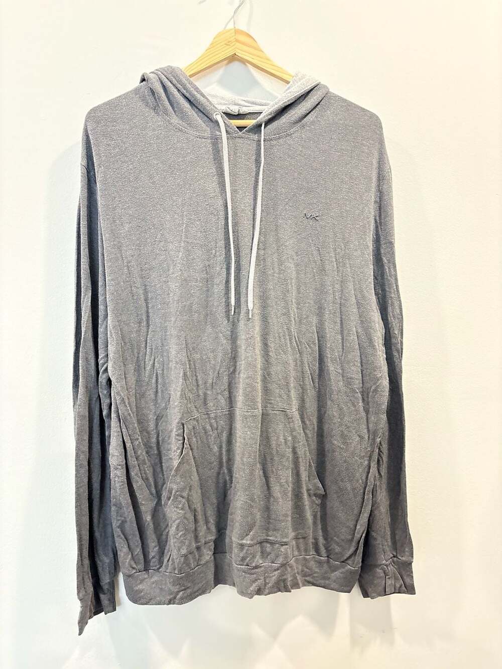 Michael Kors Men's Lightweight Heather Gray Pullover Hoodie